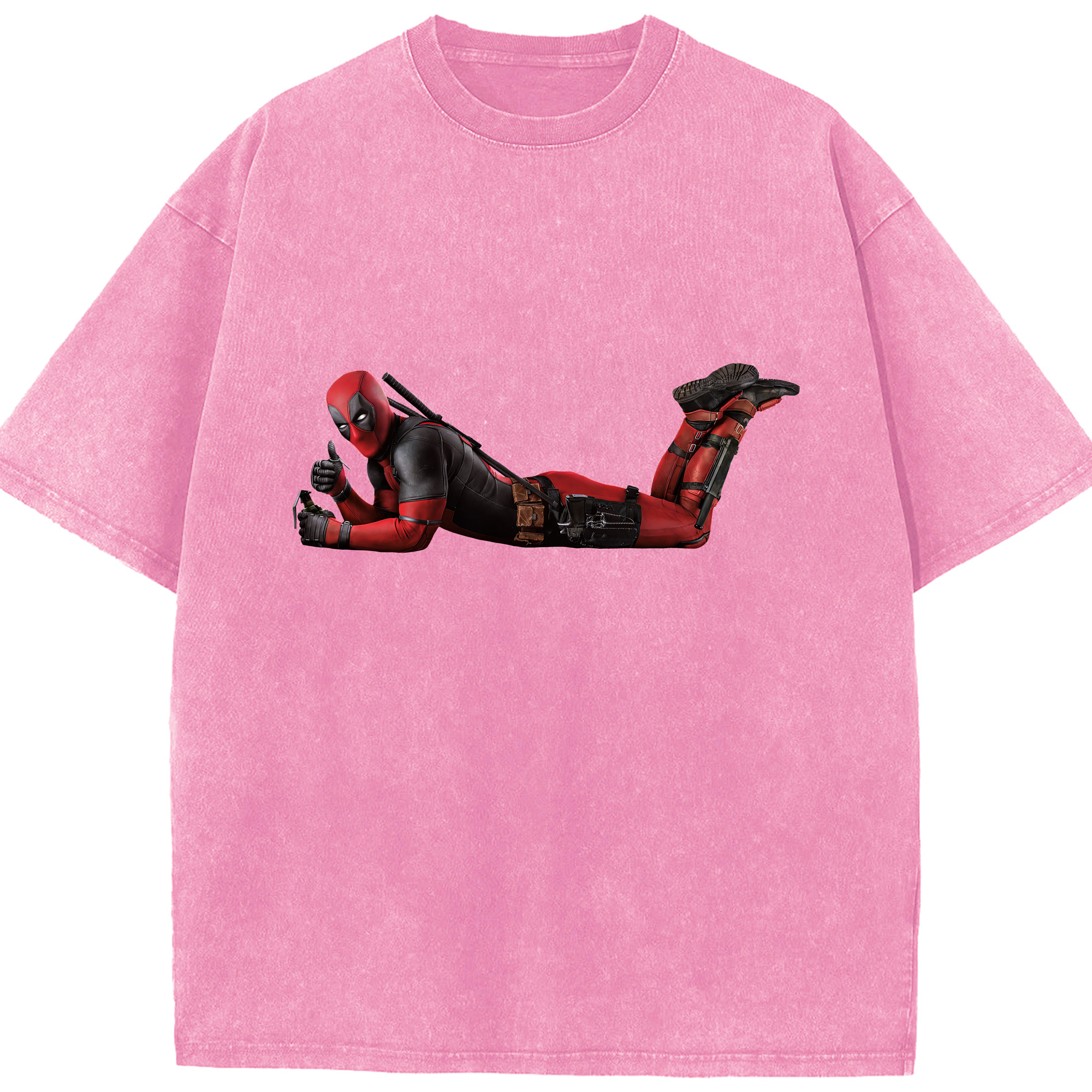 （画像用） Deadpool デッドプール 綿100% ヴィンテージ風 半袖Tシャツ（フロントプリント）